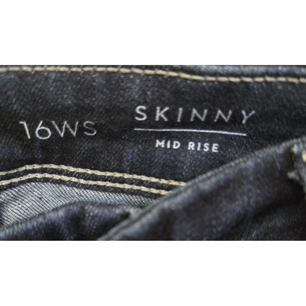 Simply Vera Vera Wang Mid Rise Skinny Jeans Dark Wash Plus Size 16WS - Picture 5 of 8